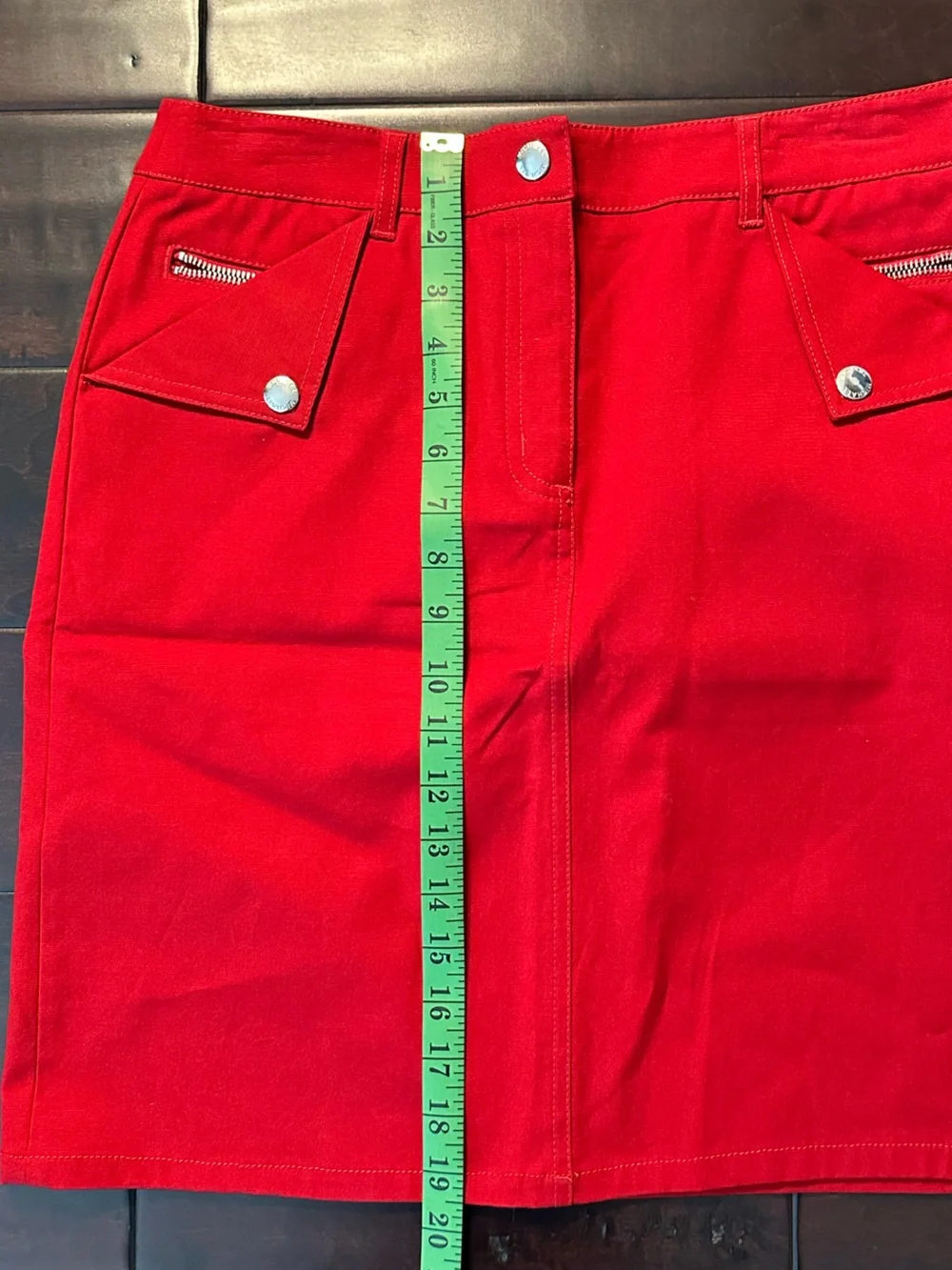 Michael Michael Kors Red Utility Mini Skirt Size 6